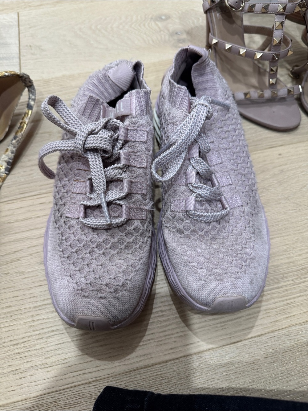 NOBULL Mauve Knit Lace-Up Women's Sneakers